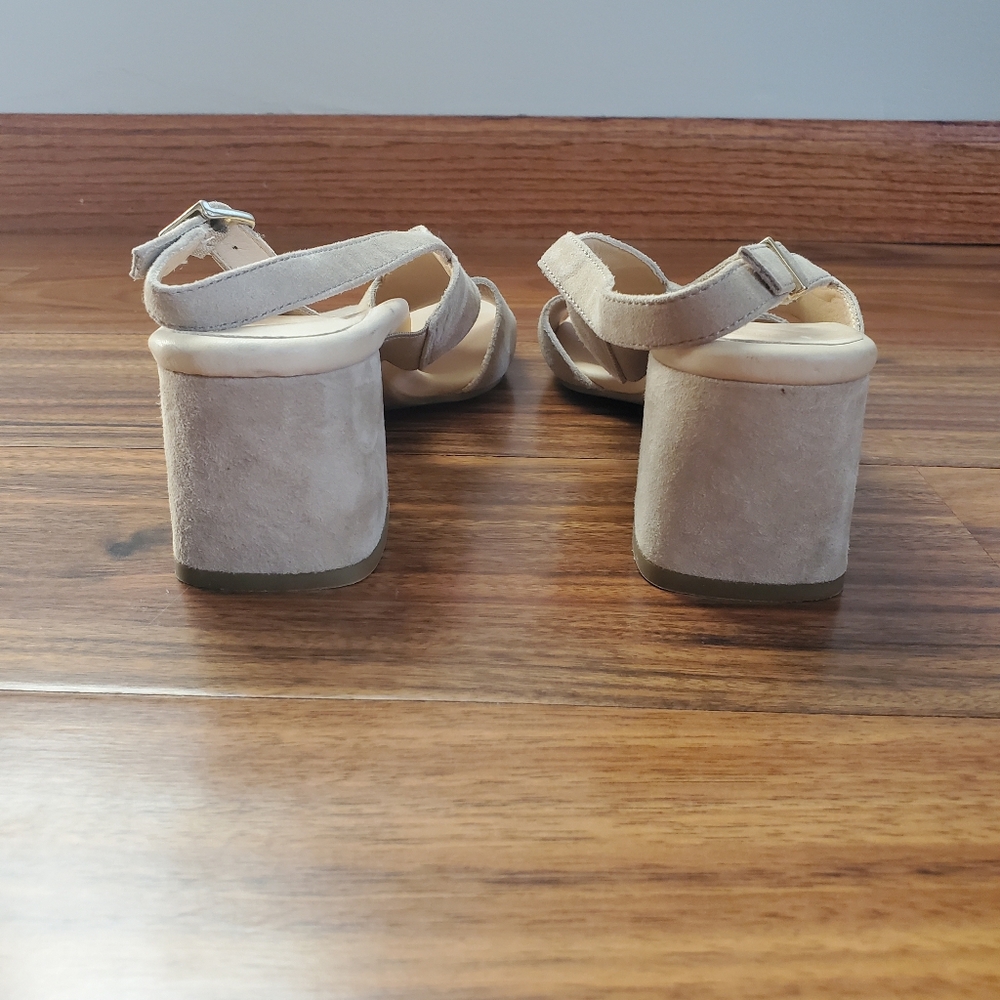 Paul Green Remy Suede Cross Strap with Buckle Block Heel - Picture 2 of 8